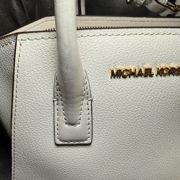 Michael Kors Avril Small Pebbled Leather Crossbody Satchel - Picture 6 of 10